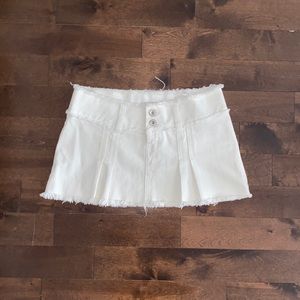 I.AM.GIA White Denim Mini Skirt